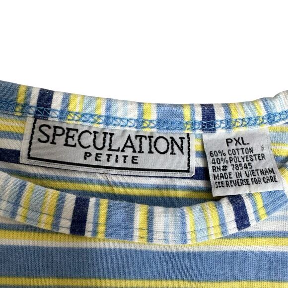 Speculation Petite Women’s Short Sleeve Striped Shirt PXL Lot of 2 - Picture 4 of 10